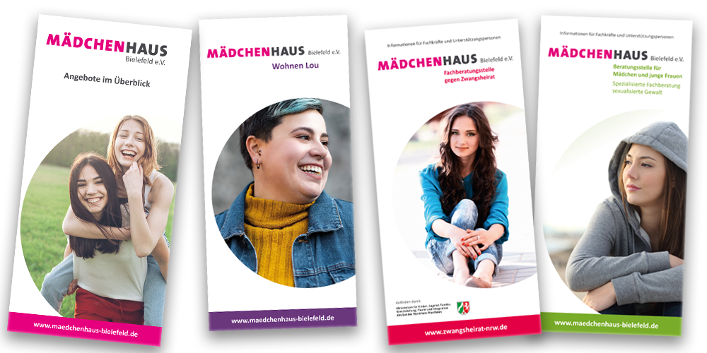 Verschiedene Folder für das Mädchenhaus Bielefeld e.V. Verschiedene Folder für das Mädchenhaus Bielefeld e.V.